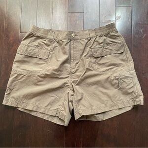Columbia Sportswear Womens Khaki Cargo Utility Hiking Shorts sz Medium